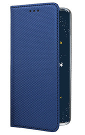 Кожен калъф тефтер и стойка Magnetic FLEXI Book Style за Huawei P30 Lite MAR-LX1 син 